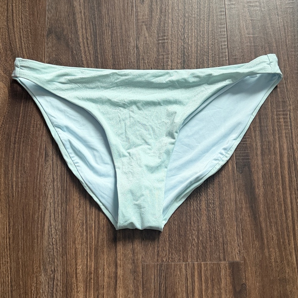 NWT Victoria's Secret Sparkly Mint Green Bikini Bottom